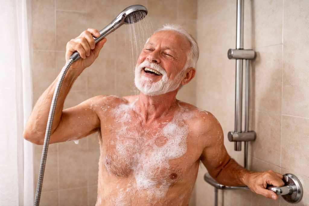 Como idoso pode evitar quedas no banheiro